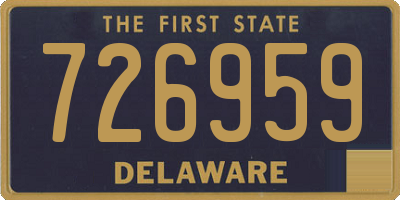 DE license plate 726959