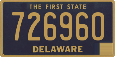 DE license plate 726960