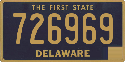 DE license plate 726969