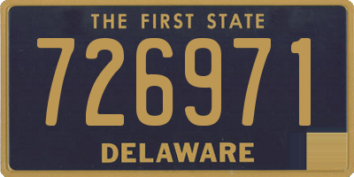 DE license plate 726971