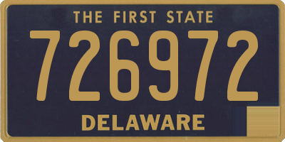 DE license plate 726972