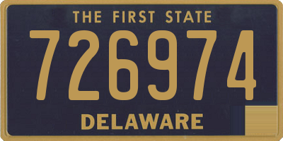 DE license plate 726974
