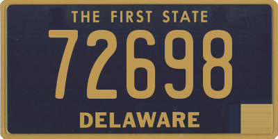 DE license plate 72698