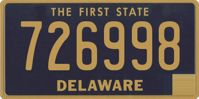 DE license plate 726998