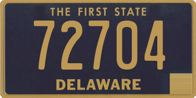 DE license plate 72704