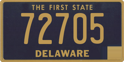DE license plate 72705