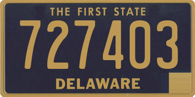 DE license plate 727403