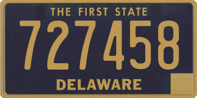 DE license plate 727458
