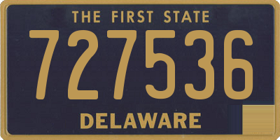 DE license plate 727536