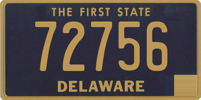 DE license plate 72756