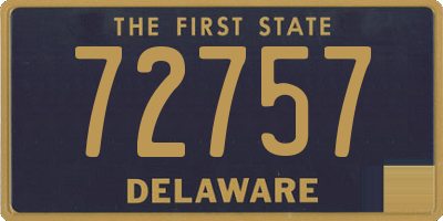 DE license plate 72757
