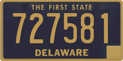 DE license plate 727581