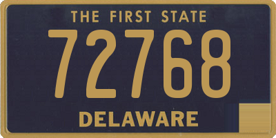 DE license plate 72768