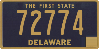 DE license plate 72774