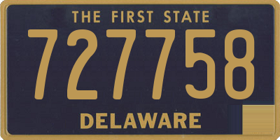 DE license plate 727758