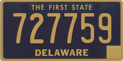 DE license plate 727759