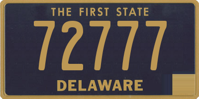 DE license plate 72777