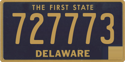 DE license plate 727773