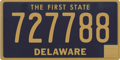DE license plate 727788