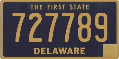 DE license plate 727789