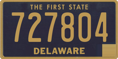 DE license plate 727804