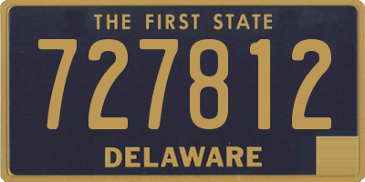 DE license plate 727812