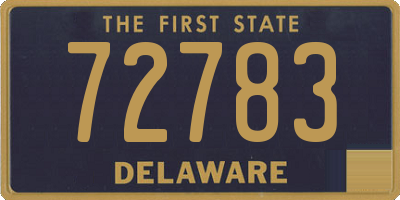 DE license plate 72783