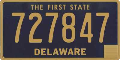 DE license plate 727847