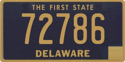 DE license plate 72786