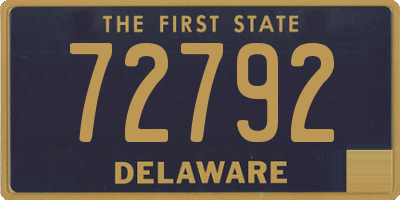 DE license plate 72792