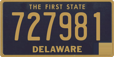 DE license plate 727981