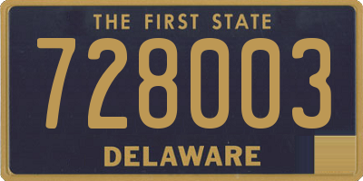DE license plate 728003