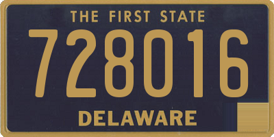 DE license plate 728016