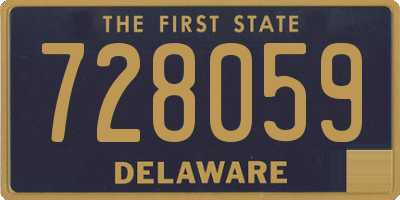 DE license plate 728059