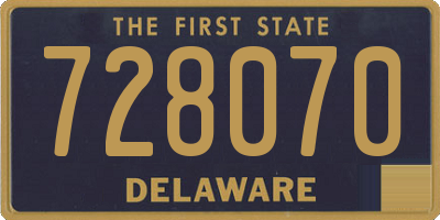 DE license plate 728070