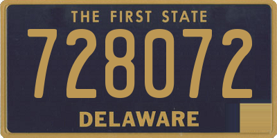 DE license plate 728072