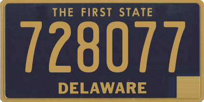 DE license plate 728077