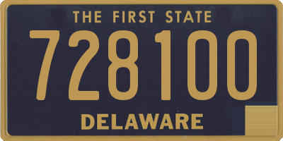 DE license plate 728100