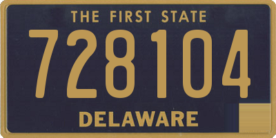 DE license plate 728104