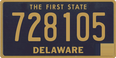 DE license plate 728105
