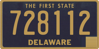 DE license plate 728112