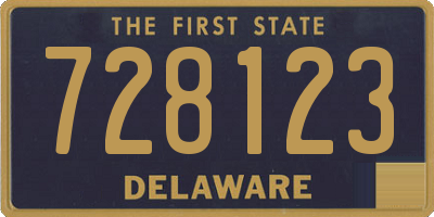 DE license plate 728123