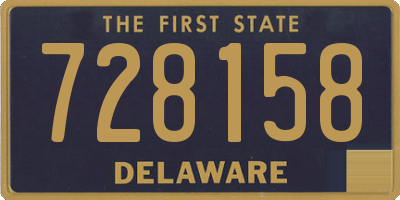 DE license plate 728158