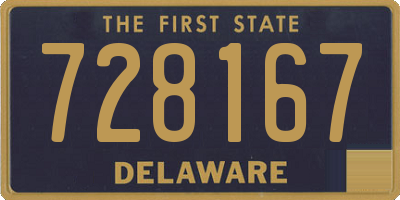 DE license plate 728167