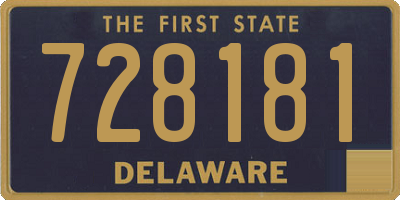 DE license plate 728181