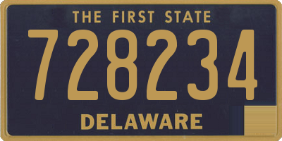 DE license plate 728234