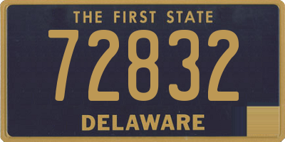 DE license plate 72832