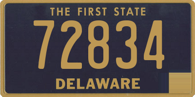 DE license plate 72834