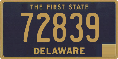 DE license plate 72839