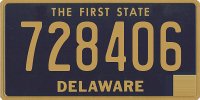 DE license plate 728406
